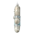 Load image into Gallery viewer, Silver Champagne Gingerbread Premium christmas glass ornament 2020-467