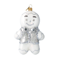 Load image into Gallery viewer, Silver Frosted Gingerbread Premium christmas glass ornament 2020-469