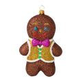 Load image into Gallery viewer, Gilded Gingerbread Gentleman Premium christmas glass ornament 2020-470
