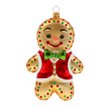 Load image into Gallery viewer, Gingerbread Man. Handmade Glass Christmas ornament. 2020-472