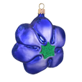 Załaduj obraz do przeglądarki galerii, Blue flower. Handmade Glass Christmas ornament. 2020-494