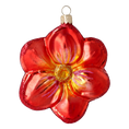 Załaduj obraz do przeglądarki galerii, Fiery Flower of Summer. Handmade Glass Christmas ornament. 2020-496