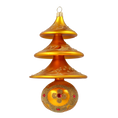 Załaduj obraz do przeglądarki galerii, Golden Glimmer Tree Handmade Glass Christmas ornament free blown 2020-503