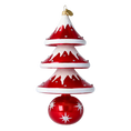 Load image into Gallery viewer, Snowcap Sparkle Tree Handmade Glass Christmas ornament 2020-504