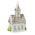 Load image into Gallery viewer, Frosted Pearl Chapel Premium christmas glass ornament 2020-515
