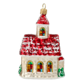 Load image into Gallery viewer, Crimson Stained Glass Chapel Premium christmas glass ornament 2020-516