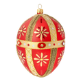 Załaduj obraz do przeglądarki galerii, Imperial Ruby Egg Handmade Glass Christmas ornament. 2020-533