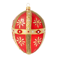 Załaduj obraz do przeglądarki galerii, Imperial Ruby Egg Handmade Glass Christmas ornament. 2020-533