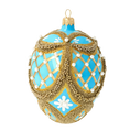 Załaduj obraz do przeglądarki galerii, Azure Imperial Egg Premium christmas glass ornament 2020-536