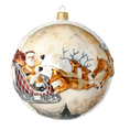 Load image into Gallery viewer, Golden Midnight Sleigh Premium christmas glass ornament 2020-541