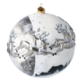 Załaduj obraz do przeglądarki galerii, Silver Midnight Sleigh Premium christmas glass ornament 2020-546