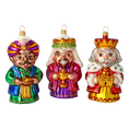 Load image into Gallery viewer, The Three Kings of Christmas Night. Handmade Glass Christmas ornament.