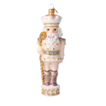 Load image into Gallery viewer, Pink Candy Nutcracker. Handmade Glass Christmas ornament. 2020-697