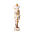 Load image into Gallery viewer, Pink Candy Nutcracker. Handmade Glass Christmas ornament. 2020-697