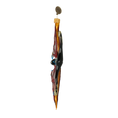 Load image into Gallery viewer, Butterfly Fire Dancer. Handmade Glass Christmas ornament. 2021-019
