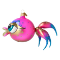 Załaduj obraz do przeglądarki galerii, Pink veil fish. Handmade Glass Christmas ornament. 2021-037