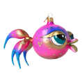 Załaduj obraz do przeglądarki galerii, Pink veil fish. Handmade Glass Christmas ornament. 2021-037