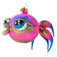Załaduj obraz do przeglądarki galerii, Pink veil fish. Handmade Glass Christmas ornament. 2021-037