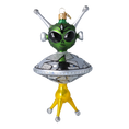Load image into Gallery viewer, Cosmic Explorer Glass Alien Handmade free blown decoration glass Christmas tree ornament 2021-050