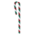 Load image into Gallery viewer, Sparkling Crimson and Emerald Cane Premium christmas glass ornament 2021-074