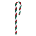Load image into Gallery viewer, Sparkling Crimson and Emerald Cane Premium christmas glass ornament 2021-074