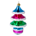 Załaduj obraz do przeglądarki galerii, Frosted Candy Tree Handmade Glass Christmas ornament 2021-138