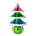 Load image into Gallery viewer, Sugar Frost Tree Handmade Glass Christmas ornament 2021-144