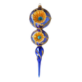 Załaduj obraz do przeglądarki galerii, Azure Solar Echo | Hand-Painted Glass Ornament | Blubom 2021-169