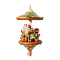 Załaduj obraz do przeglądarki galerii, Gilded Gingerbread Carousel Premium christmas glass ornament 2021-212
