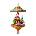 Załaduj obraz do przeglądarki galerii, Gilded Gingerbread Carousel Premium christmas glass ornament 2021-212