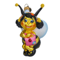 Load image into Gallery viewer, Honeybee Girl Ornament Handmade Glass Christmas ornament bee 2022-003