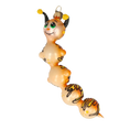 Załaduj obraz do przeglądarki galerii, Golden Amber Caterpillar Premium christmas glass ornament 2022-010