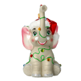 Załaduj obraz do przeglądarki galerii, Festive Santa Hat Elephant Premium christmas glass ornament 2022-014