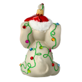 Załaduj obraz do przeglądarki galerii, Festive Santa Hat Elephant Premium christmas glass ornament 2022-014