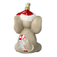 Załaduj obraz do przeglądarki galerii, Słoń Mikołaj z laską cukrową Szklana Ozdoba Słonik