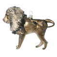 Load image into Gallery viewer, Silver Mane Lion Glass Ornament Handmade Glass Christmas ornament. 2022-022