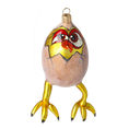 Load image into Gallery viewer, Chicken in Egg. Handmade Glass Christmas ornament. 2022-026