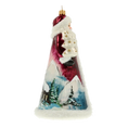 Load image into Gallery viewer, Santa with Lantern Handmade Glass Christmas ornament