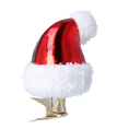 Load image into Gallery viewer, Scarlet Frosted Santa Hat Premium christmas glass ornament 2022-103