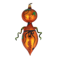 Załaduj obraz do przeglądarki galerii, Midnight Amber Pumpkin Scarecrow Premium christmas glass ornament 2022-109