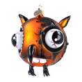 Load image into Gallery viewer, Dark Owl- Guardian of the Night.. Handmade Glass Christmas ornament.