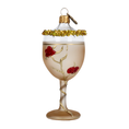 Załaduj obraz do przeglądarki galerii, Kieliszek Wina z różami Sylwester Szklana Ozdoba