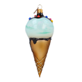 Load image into Gallery viewer, Mint Chip Ice Cream Ornament Glass Ornament Handmade Glass Christmas ornament 2022-179
