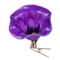 Załaduj obraz do przeglądarki galerii, Fioletowy Kwiat Klips Szklana Ozdoba Kwiatek Powój