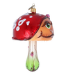 Załaduj obraz do przeglądarki galerii, Enchanted Toadstool Mushroom. Handmade Glass Christmas ornament. 2022-209