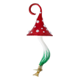 Load image into Gallery viewer, Crimson Pearl Toadstool Premium christmas glass ornament 2022-218