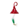 Load image into Gallery viewer, Crimson Pearl Toadstool Premium christmas glass ornament 2022-218