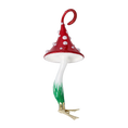 Load image into Gallery viewer, Crimson Pearl Toadstool Premium christmas glass ornament 2022-218