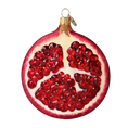 Załaduj obraz do przeglądarki galerii, Pomegranate Slice. Handmade Glass Christmas ornament. 2022-235