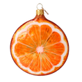 Załaduj obraz do przeglądarki galerii, Orange slice. Handmade Glass Christmas ornament. 2022-241